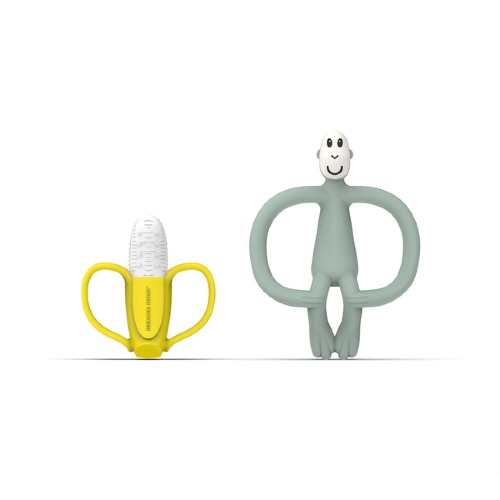Zestaw prezentowy do ząbkowania z gryzakiem Mint Green Matchstick Monkey 2