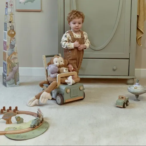 Pchacz drewniany samochód Safari Friends Little Dutch 5