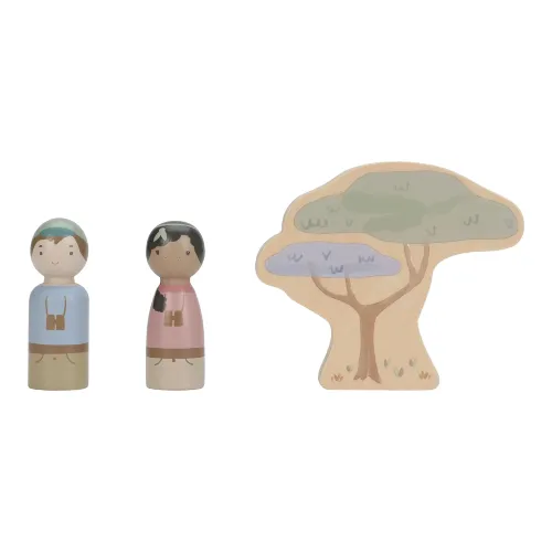 Drewniany samochód ze zwierzątkami Safari Friends Little Dutch 4
