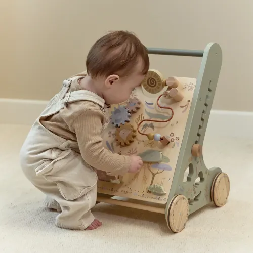 Drewniany chodzik edukacyjny na roczek Safari Friends Little Dutch 1