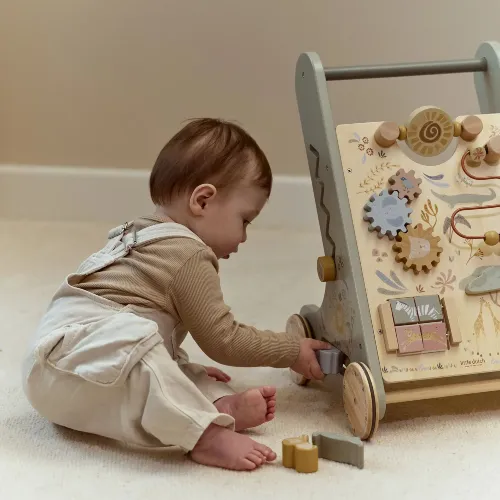 Drewniany chodzik edukacyjny na roczek Safari Friends Little Dutch 2