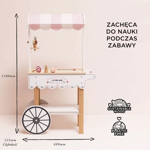 Lodziarnia drewniany wózek sklepik Le Toy Van  7