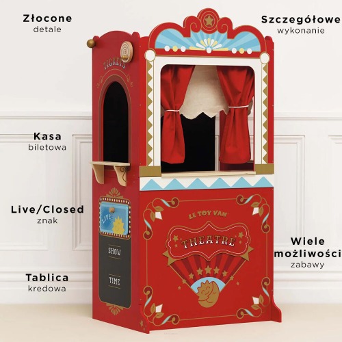 Teatrzyk drewniany teatr lalek showtime Le Toy Van 1