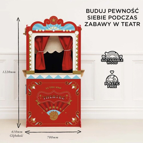 Teatrzyk drewniany teatr lalek showtime Le Toy Van 6