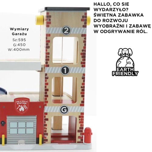 Garaż parking wielopoziomowy straży pożarnej i ratownictwa Le Toy Van 2
