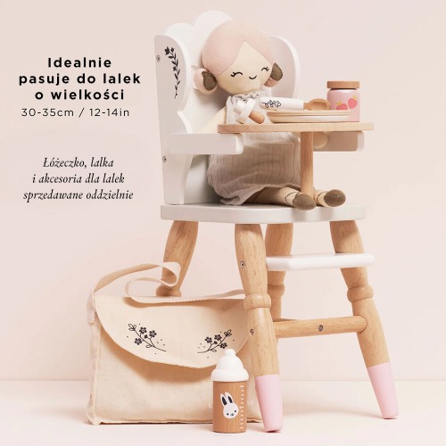 Drewniane krzesełko do karmienia lalek Le Toy Van 1
