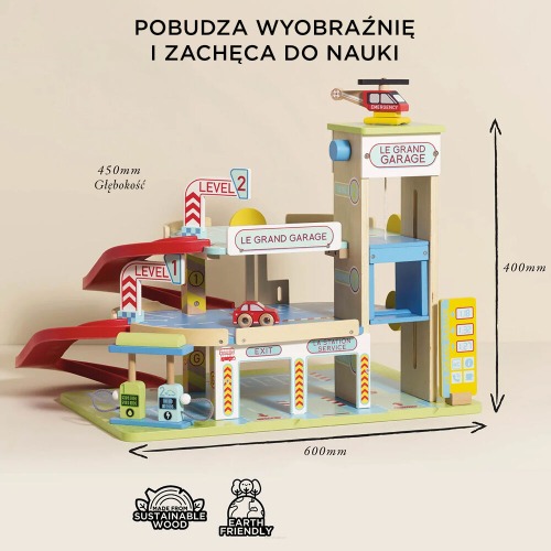 Garaż parking wielopoziomowy drewniany Le Grand Le Toy  1