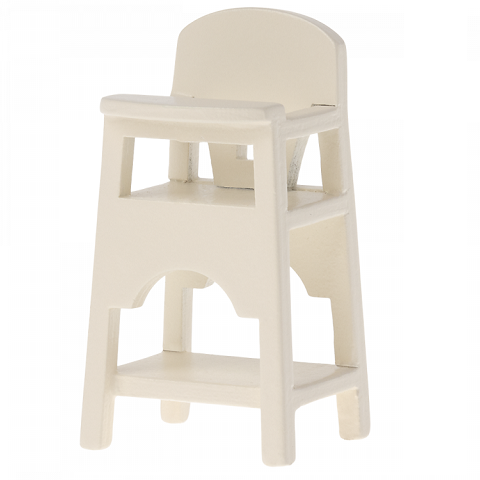 Maileg Krzesełko do karmienia białe High chair, Mouse - Off white