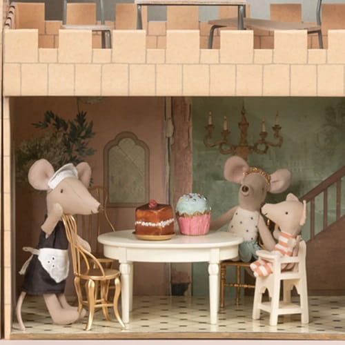 Maileg Krzesełko do karmienia białe małe High chair, Mouse - Off white  2