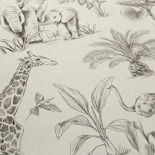 Tapeta dziecięca safari cream w pasach 280x53 cm 5