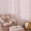 Tapeta dziecięca kwiaty mini stokrotki - różowa w pasach 280x53 cm 3