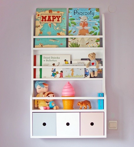 Półka ścienna z szufladkami Kameleon 3, Bambooko 1