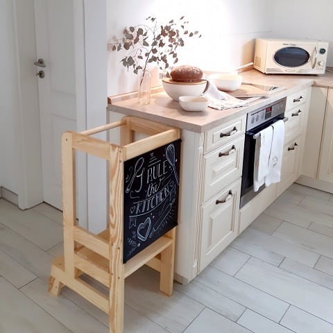 Kitchen Helper Pomocnik Kuchenny z tablicą dla Dziecka Naturalny 2