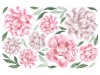 Naklejka na ścianę - piwonie różowe kwiaty 2