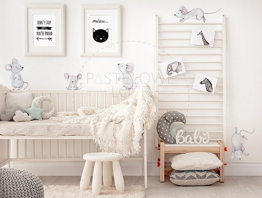 Naklejka na ścianę - myszki 1