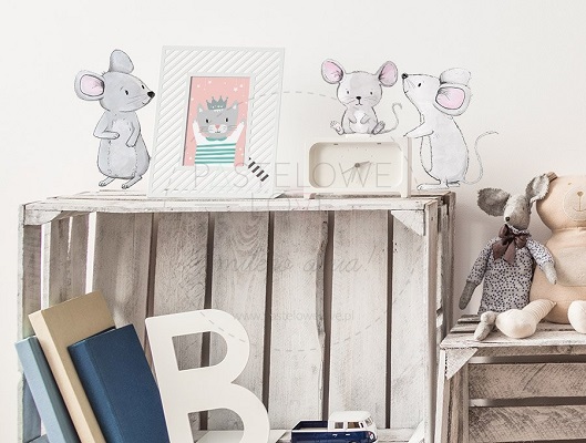 Naklejka na ścianę - myszki 3