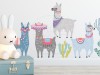 Naklejka na ścianę - lamy pastelowe 3
