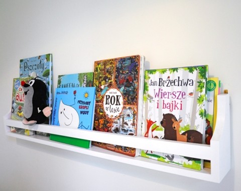 Drewniana długa półka ścienna 110 cm, Bambooko