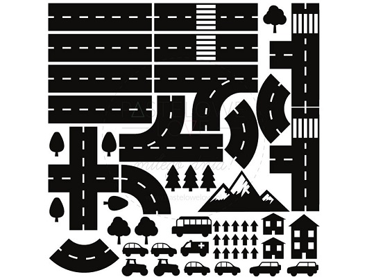 Naklejka na podłogę - tor dla aut 5