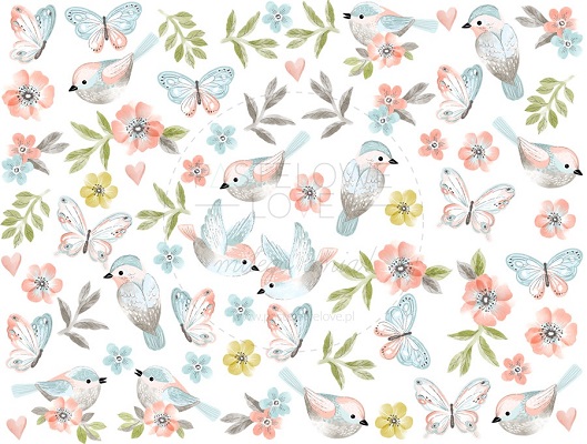 Naklejka na ścianę - ptaszki brązowe 3