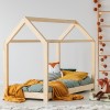 Drewniane łóżko domek dla dzieci
