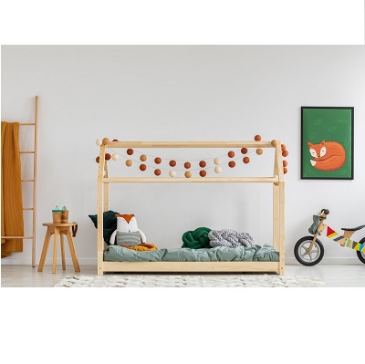 Drewniane łóżko domek dla dzieci 2