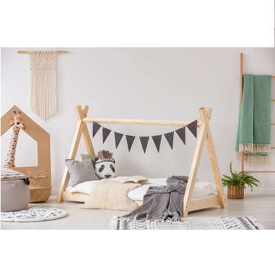 Drewniane łóżko domek TIPI dla dzieci 1