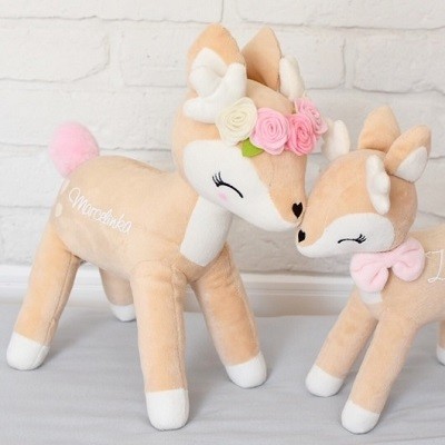 Pluszowa sarenka z kwiatuszkami duża Melootka