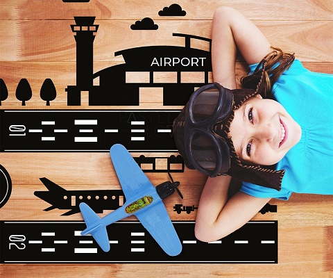 Naklejka na podłogę - lotnisko 1