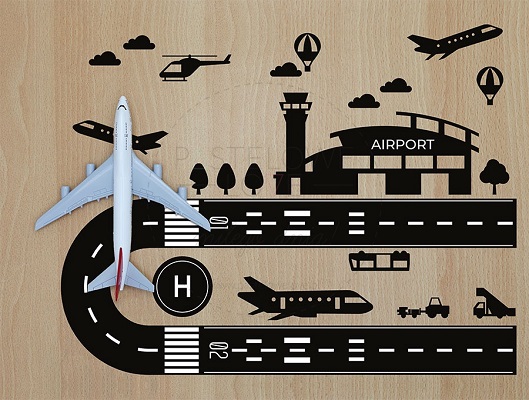 Naklejka na podłogę - lotnisko