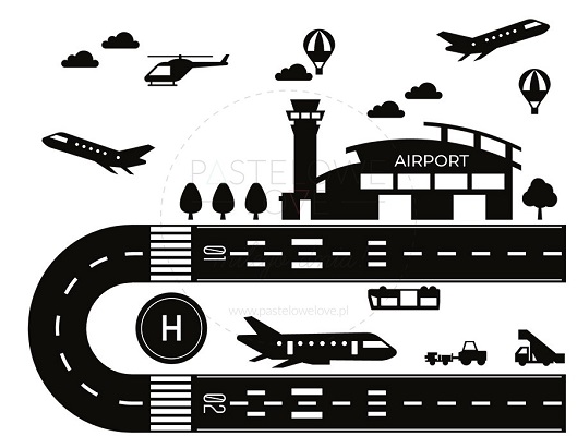 Naklejka na podłogę - lotnisko  3