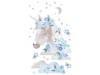 Naklejka na ścianę - jednorożec niebieski  3