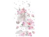 Naklejka na ścianę - jednorożec różowy 3