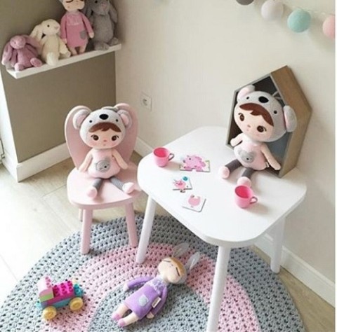 Bambooko drewniany stolik + 1 krzesełko Króliczek 1