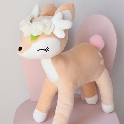 Pluszowa sarenka z kremowym wianuszkiem duża Melootka