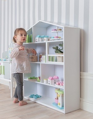 Jabadabado Drewniany domek dla lalek półka