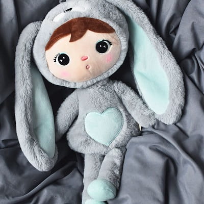 Lalka Metoo Królik szaro miętowy 2