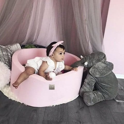 Suchy basen z piłeczkami (200 szt) pudrowy róż MeowBaby 5