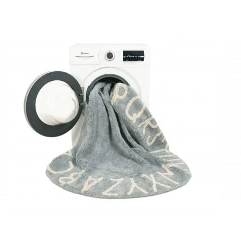 Lorena Canals Dywan Round ABC Vintage Azul Natural 4