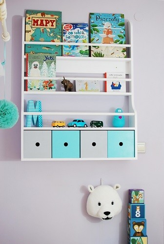 Półka ścienna z szufladkami Kameleon 4, Bambooko 1