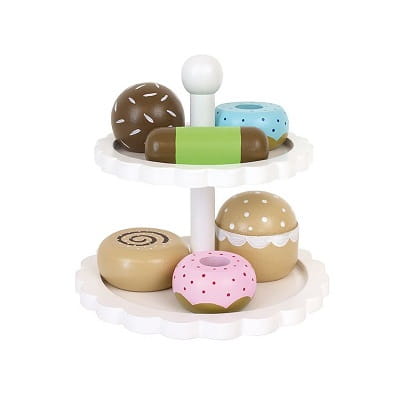 Drewniana patera z słodkościami Jabadabado