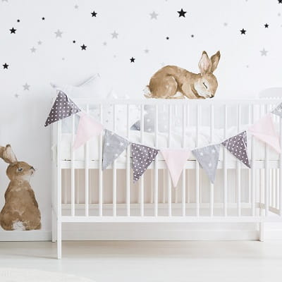 Naklejka na ścianę Happy Rabbits Wonderland Zestaw 3