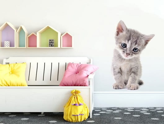 Naklejka na ścianę - kotek 1