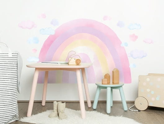 Naklejka ścienna Tęcza różowa 1