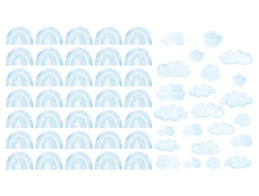 Naklejka ścienna mini tęcze niebieskie 3