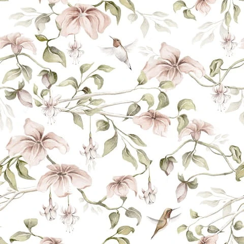 Tapeta dziecięca Pomiędzy rajskimi gałązkami