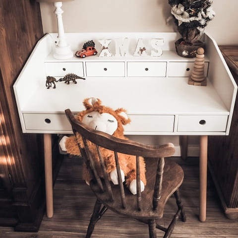 Biurko sekretarzyk dziecięcy biały River 5