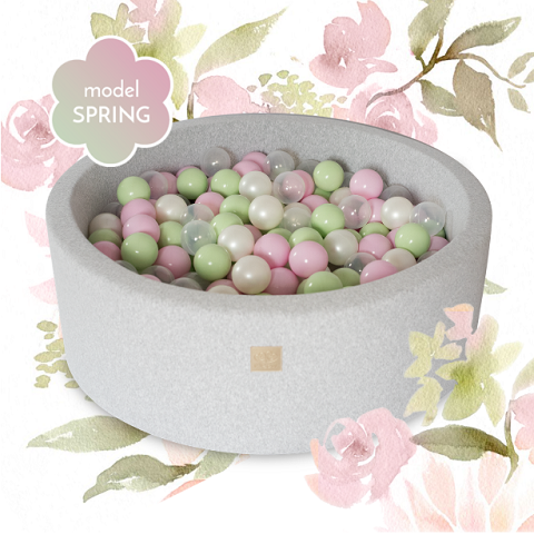 Suchy basen Spring + 250 piłek - gotowy zestaw MeowBaby