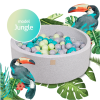 Suchy basen Jungle + 250 piłek - gotowy zestaw MeowBaby