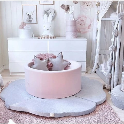 Mata do Zabawy Chmurka składana jasnoszara